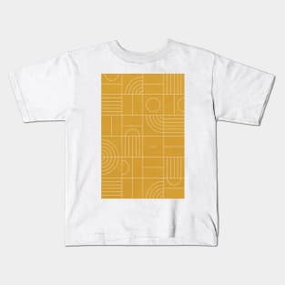 My Favorite Geometric Patterns No.22 - Mustard Yellow Kids T-Shirt